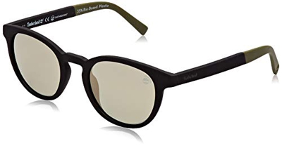 Timberland TB9128 Gafas de Sol, Negro (Matte Black/Green Polarized), 50.0 para Hombre