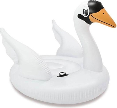 56287 flotador para piscina y playa Negro, Blanco, Amarillo Colchoneta, Animal flotante