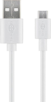 Goobay Cable de carga y datos Micro USB (1 m) blanco