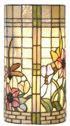Lámpara de pared florida Hannah en estilo Tiffany en oferta