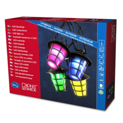 Cadena luces exterior Farolillo 20 LEDs multicolor en oferta