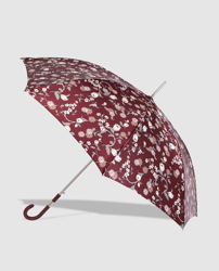 Vogue - Paraguas Largo De Mujer Automático En Burdeos Con Estampado Floral en oferta
