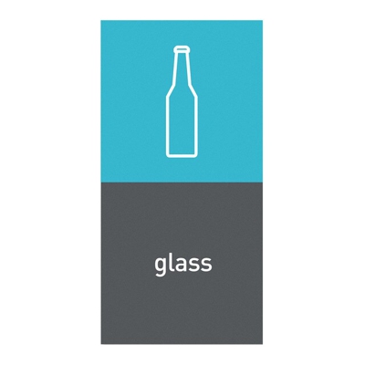 Simplehuman - Etiqueta Magnética "Cristal" Para Cubo De Basura Azul