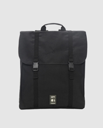 Lefrik - Mochila Ecológica Unisex En Negro Con Bolsillo Exterior precio