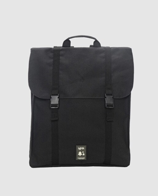 Lefrik - Mochila Ecológica Unisex En Negro Con Bolsillo Exterior