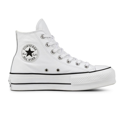 Converse Chuck Taylor All Star Lift Leather High Top White, Black