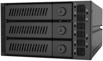 CMR-2131SAS caja para disco duro externo 2.5/3.5" Carcasa de disco duro/SSD Negro, Bastidor de instalación