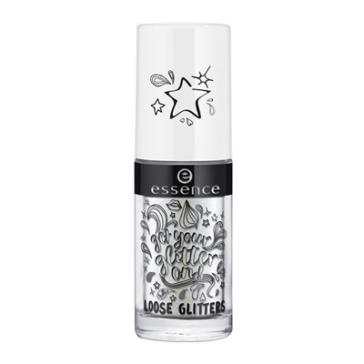 Essence Get Your Glitter On! Brillos Sueltos 07 Holo White Out #E7e6eb