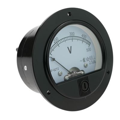 Medidor eléctrico analógico de panel BeMatik redondo 70mm 500V voltímetro