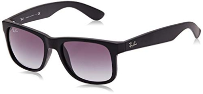 Ray-Ban Justin RB4165 - Gafas de sol Unisex, Negro (Black Rubber), 51 mm
