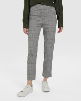 Easy Wear - Pantalón De Mujer Cuadros Rectos