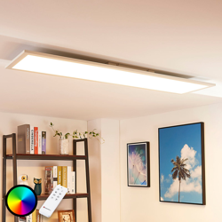 Plafón LED Tinus alargado, RGB y blanco cálido características