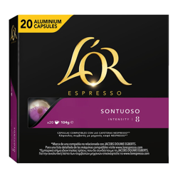 L'OR ESPRESSO - Estuche 20 Cápsulas Café Sontuoso Intensidad 8 Compatibles Con Máquinas Nespresso características