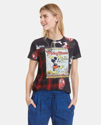 Desigual - Camiseta De Mujer De Manga Corta Con Estampado Fantasía características