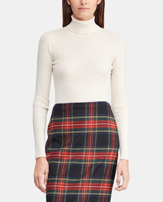 Lauren Ralph Lauren - Jersey De Canalé De Mujer Con Cuello Alto