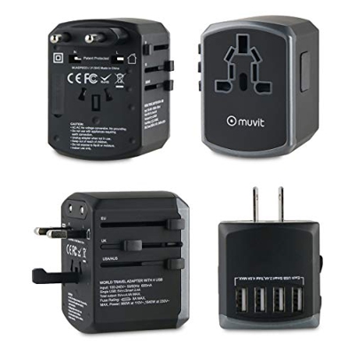 Adaptador de viaje Muvit Universal 4USB