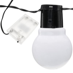 Guirnalda LED decorativa PrimeMatik, 10 luces tipo globo Blanco cálido para interior 3 m a pilas precio