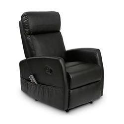 Sillón Relax Deluxe Masaje Reclinable Manual Slim Antiestrés, Calor Lumbar, 8 Motores De Vibración, Negro características