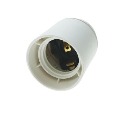 Portalámparas BeMatik blanco para 1 bombilla E27