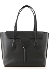 Tods Bolso Tote Bag, Negro, Crackle Leather, 2017 en oferta