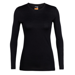 Icebreaker 200 Oasis LS Crewe Women Black en oferta