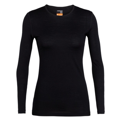 Icebreaker 200 Oasis LS Crewe Women Black