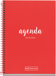 Miquelrius Agenda  primaria semanal Lettering Rojo (2019-2020) en oferta