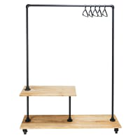 Perchero de mango y metal negro Cyriaque | Maisons du Monde precio