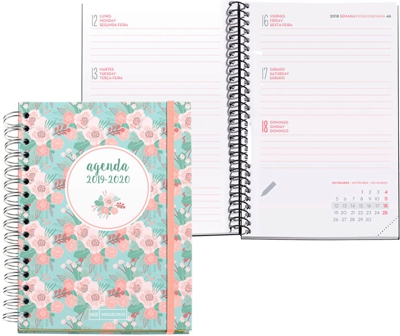 Miquelrius Agenda bachillerato semanal Floral (2019-2020)
