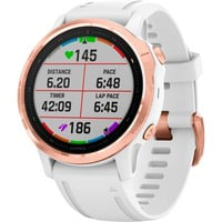 Garmin fenix 6s PRO Rose Gold blanco con correa blanca en oferta