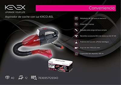 Aspirador coche toma mechero Kenex ASL-120 12V