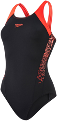 Speedo Boom Splice Muscleback Swimsuit Black/Red (810821B346) características