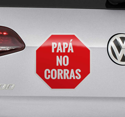 Pegatina para coches papá no corras precio