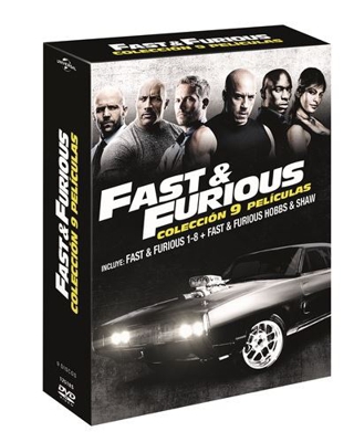 Pack A todo gas - Fast and Furious 1-8 + Hobbs and Shaw - DVD