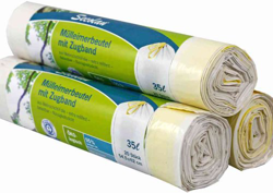 1x20 Secolan Mülleimerbeutel con Zugband 35 l blanco precio