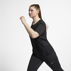 Nike talla grande - Miler Camiseta de running de manga corta - Mujer - Negro características