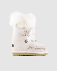 Mou - Botas De Mujer En Color Blanco Con Detalle De Lazos Y Pelo a un  precio más barato - Shoptize