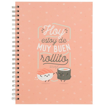 Mr. Wonderful - Libreta A4: Hoy Estoy De Muy Buen Rollito