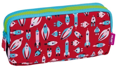 MILAN Portatodo 3 cremalleras Super Heroes Space rojo