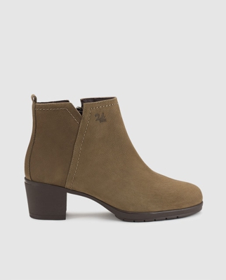 24HRS - Botines De Mujer De Piel Lisa En Color Verde