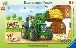 Rahmenpuzzle: 15 Teile: Traktor auf dem Bauernhof (12599) características