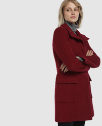 Easy Wear Abrigo Rojo Marrón de Invierno para Mujer 2019 Trenka Corta con  Capucha Cuero Hebilla El Corte Inglés Chaqueta Parka|Lana y mezclas| -  AliExpress