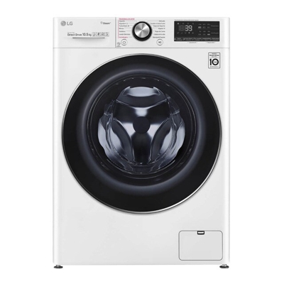 LG - Lavadora Inteligente De Carga Frontal F4WV910P2 De 10,5 Kg Y 1.400 Rpm Blanco