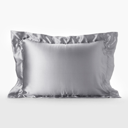 Gingerlily - Funda De Almohada De Seda Mulberry Plain Colours Plata 50 x 90 cm precio
