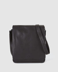 Compra Katana - Bandolera Grande De Hombre De Piel En Negro Con Solapa Y  Broche al mejor precio - Shoptize