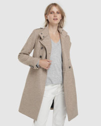 Easy Wear - Abrigo De Mujer Estilo Militar Liso, precio y características -  Shoptize