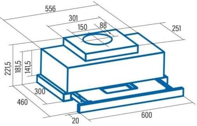 Cata - Campana Telescópica TFH 6630 BK Con 6 Niveles De Extracción Negro