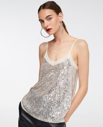 Sfera - Top Lencero De Mujer Con Brillos en oferta