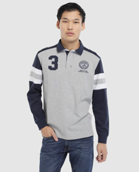 Studio Classics - Polo De Hombre Azul Marino De Manga Larga en oferta