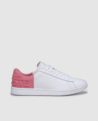 Compra Lacoste - Zapatillas Deportivas De Mujer De Color Blanco Con Talón  Al Contraste Rosa al mejor precio - Shoptize
